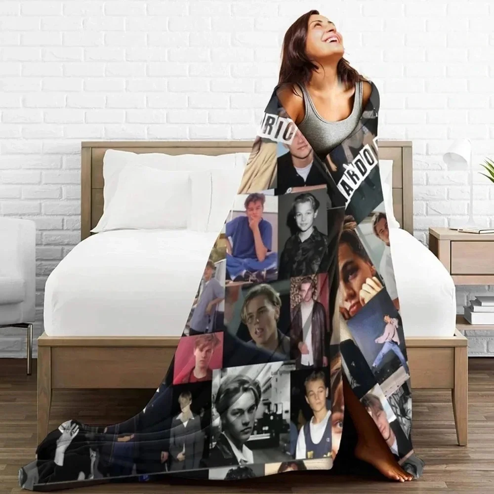 🆕 LEBEE Leonardo Dicaprio Fleece Blanket 40''x50